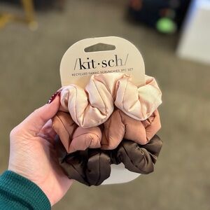 Rosewood 3 Piece Set Fabric Cloud Scrunchies